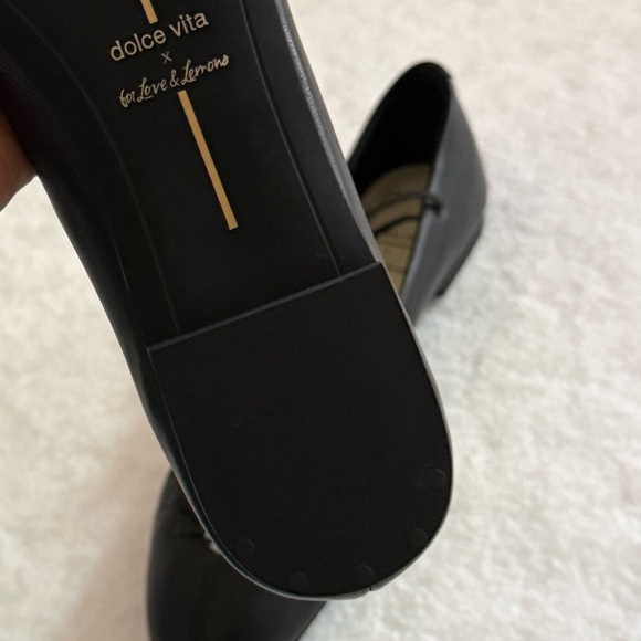 NEW Dolce Vita x For Love & Lemons Black Lace-Up Ballet Flats 8.5 Coquette - Picture 9 of 13
